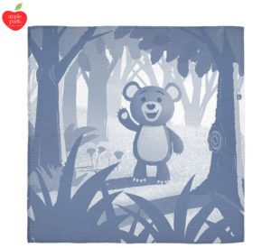 Cubby Bear Jacquard Muslin Blanket - Apple Park