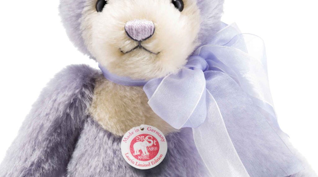 Limited Edition Collectors Laurin Steiff Teddy Bear - Lilac, 28cm