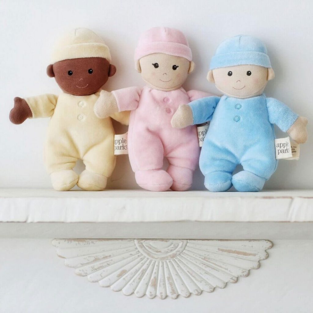Organic 'My First Baby Doll' - BOY - super soft 100% Organic Cotton