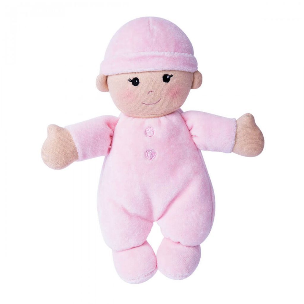 Organic 'My First Baby Doll' - PINK - super soft 100% Organic Cotton