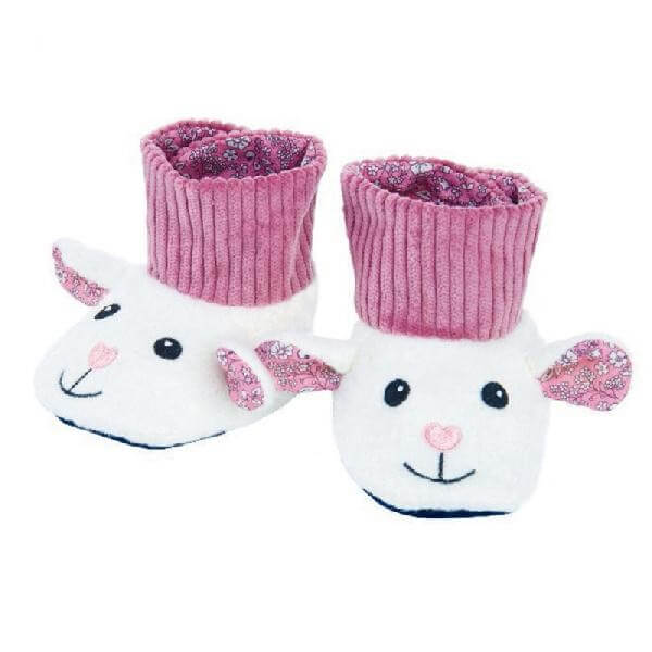 Lamby Booties - Organic Patterned Booties - Apple Park