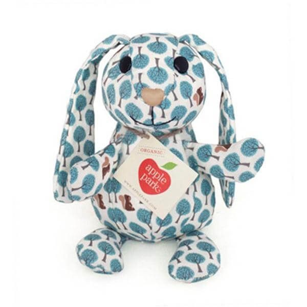 Blue Forest Patterned Bunny Plush Toy - Apple Park