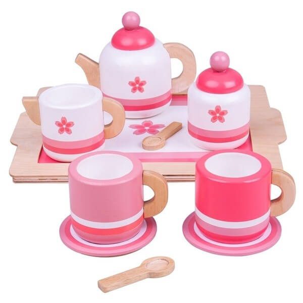 Pink Tea Tray - Bigjigs Toys