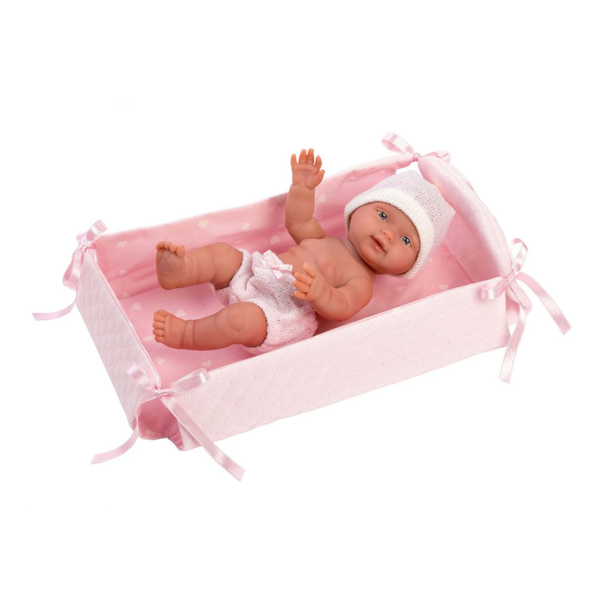 Bebita Cuna Rosa Baby Doll - Llorens